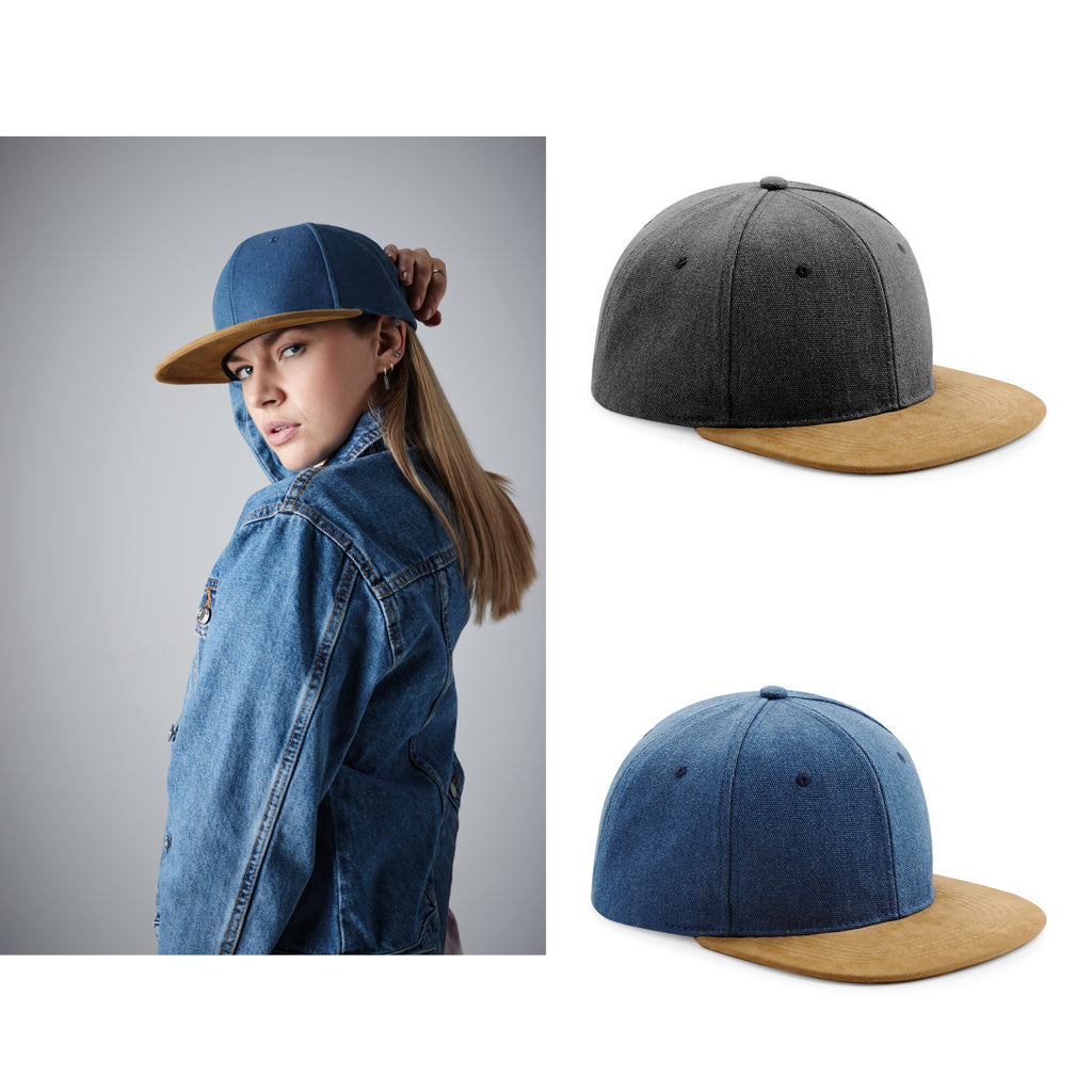 Beechfield Suede peak snapback