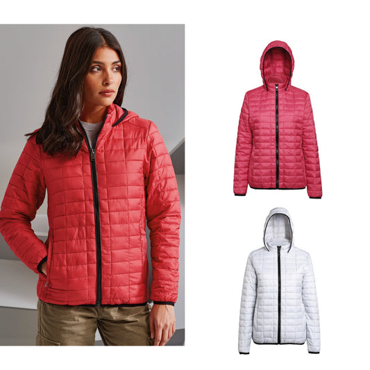 2786 Women's honeycomb hooded jacket