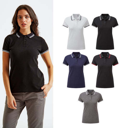 Asquith & Fox Women's classic fit tipped polo