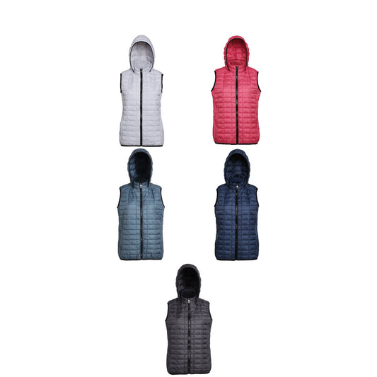 2786 Women's honeycomb hooded gilet