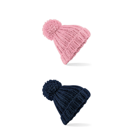 Beechfield Oversized hand-knitted beanie