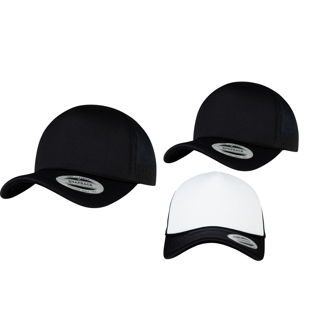 Flexfit by Yupoong Foam trucker cap curved visor (6005FC)