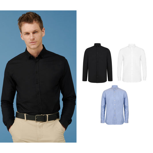 Henbury Modern long sleeve Oxford shirt