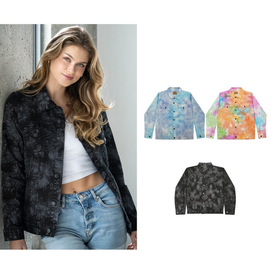 Colortone Tie-dye denim jacket