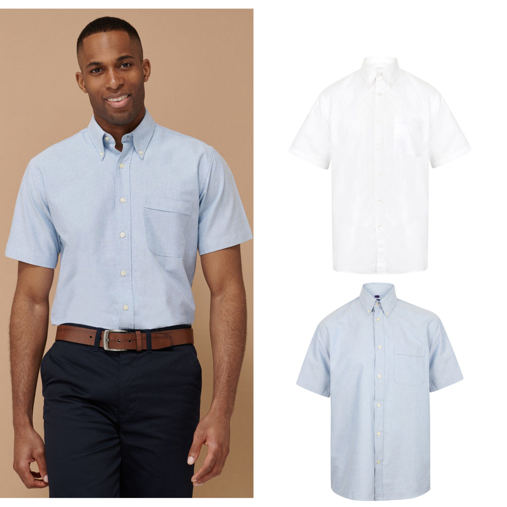 Henbury Short sleeve classic Oxford shirt