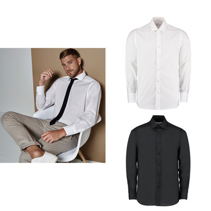 Kustom Kit Tailored business shirt long-sleeved (tailored fit)