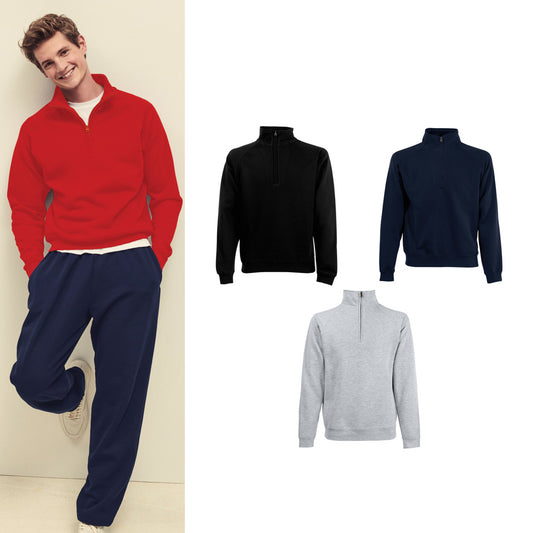 Fruit of the Loom Classic 80/20 zip neck sweatshirt