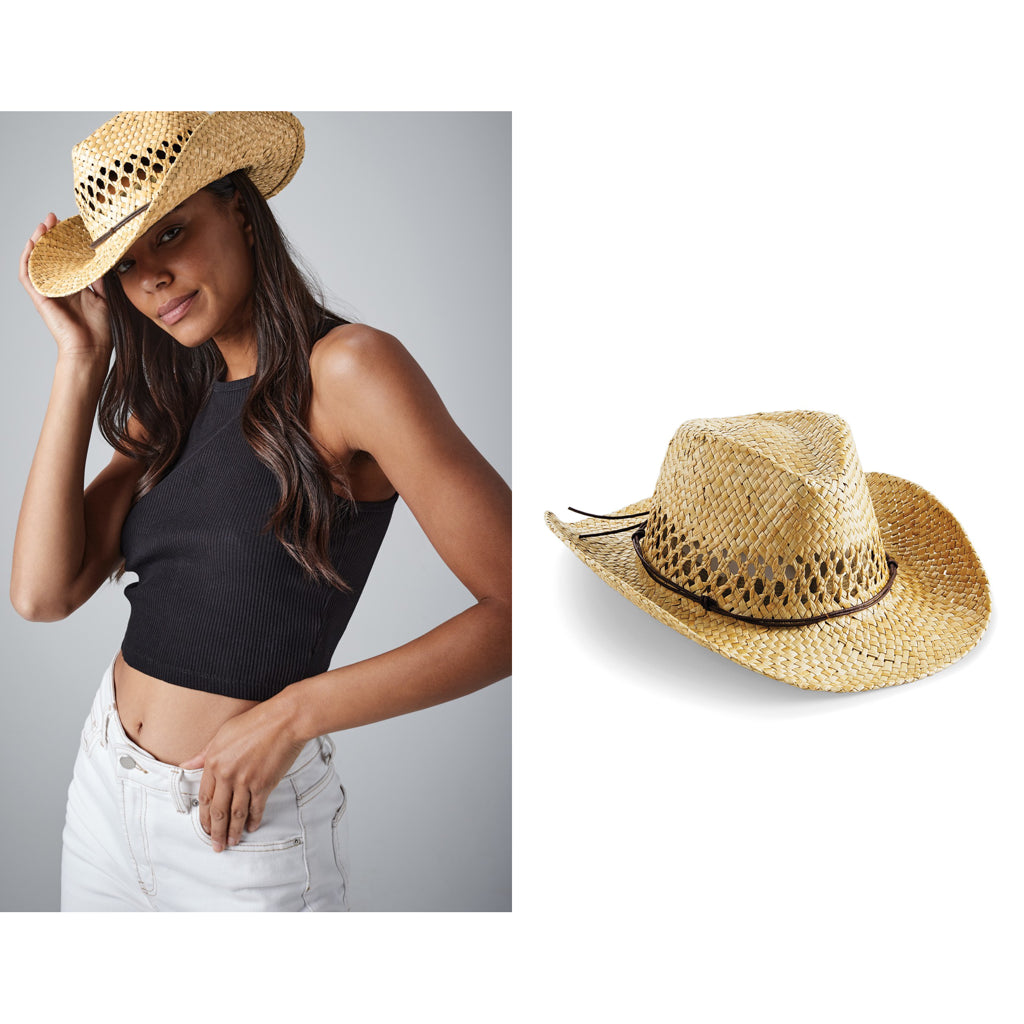 Beechfield Straw cowboy hat