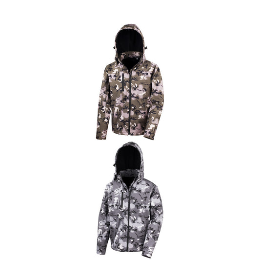 Result Urban Outdoor Camo TX performance hooded softshell jacket