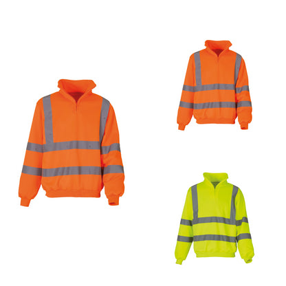 Yoko Hi-vis ¼ zip sweatshirt (HVK06)