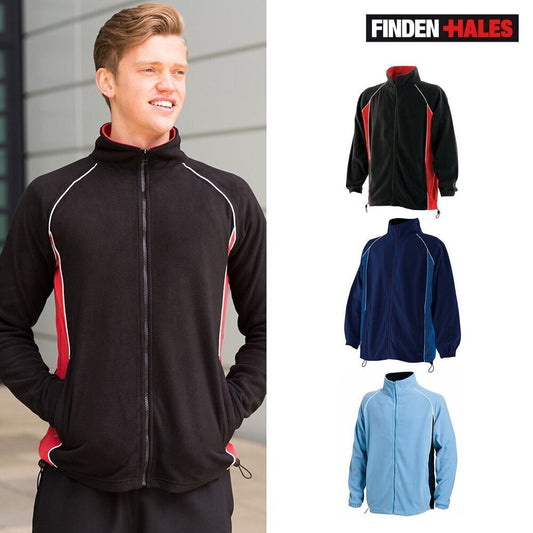 Finden & Hales Piped microfleece jacket