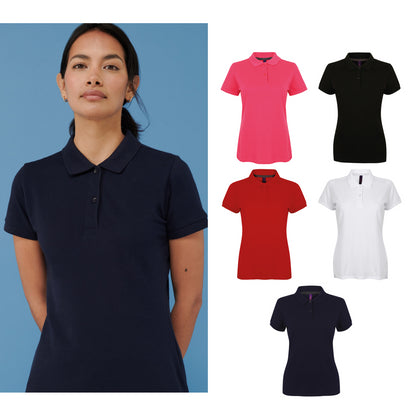 Henbury Women's micro-fine piqué polo shirt