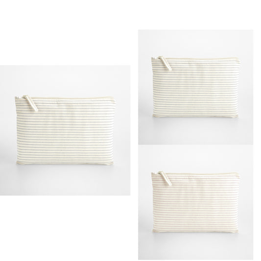 Westford Mill Striped organic accessory pouch