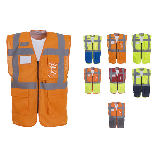 Yoko Hi-vis top cool open-mesh executive waistcoat (HVW820)