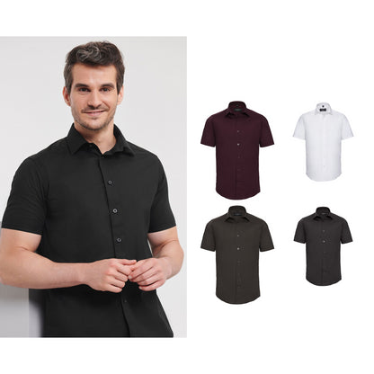 Russell Collection Short sleeve easycare fitted shirt