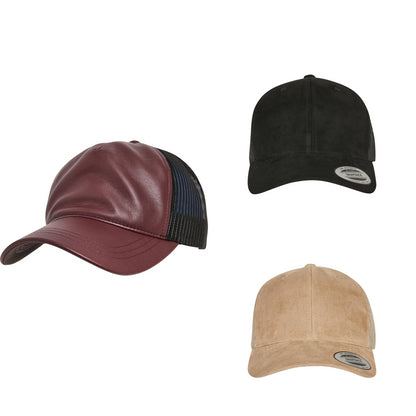 Flexfit by Yupoong Imitation suede leather trucker cap (6606SU)