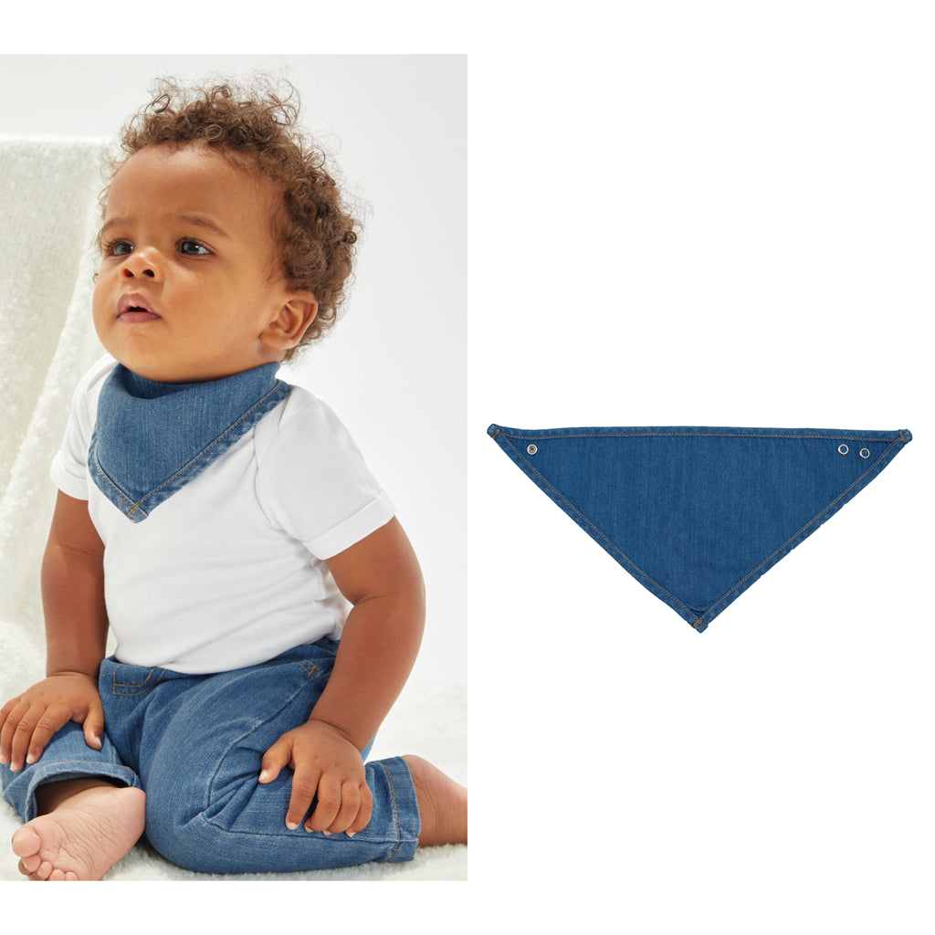 Babybugz Baby Rocks denim bandana bib