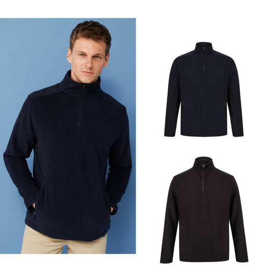 Henbury ¼ zip microfleece jacket