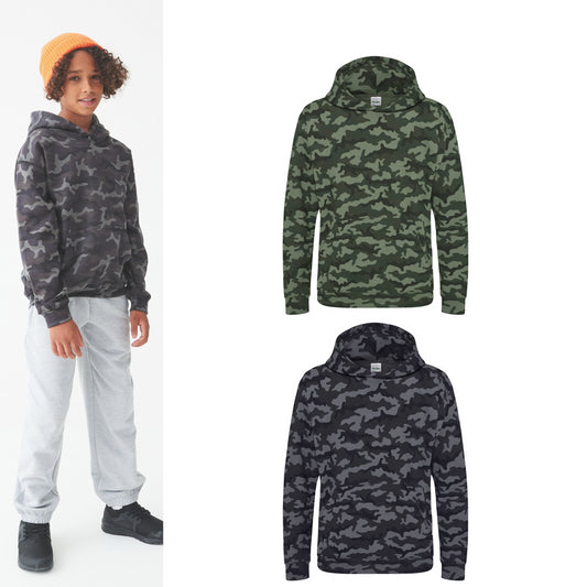 AWDis Just Hoods Kids camo hoodie