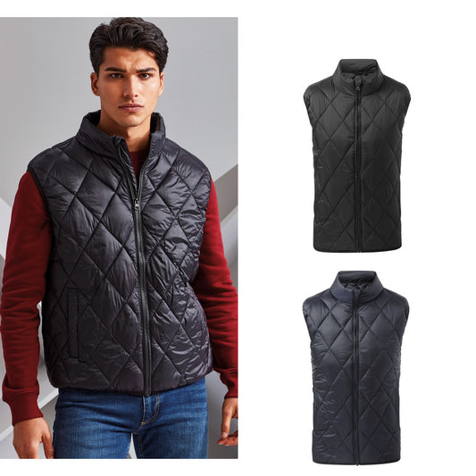 2786 Diamond pane padded gilet