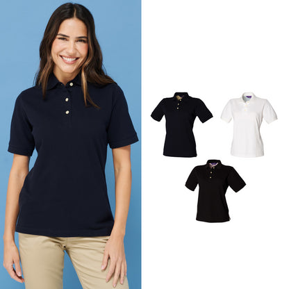 Henbury Women's classic cotton piqué polo shirt