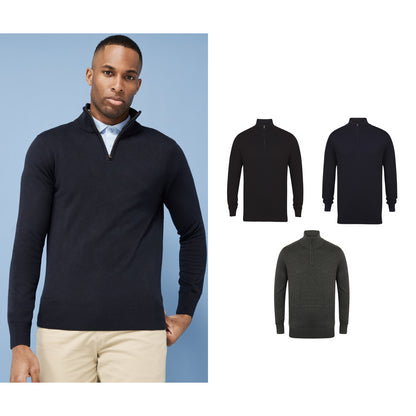 Henbury ¼ zip jumper