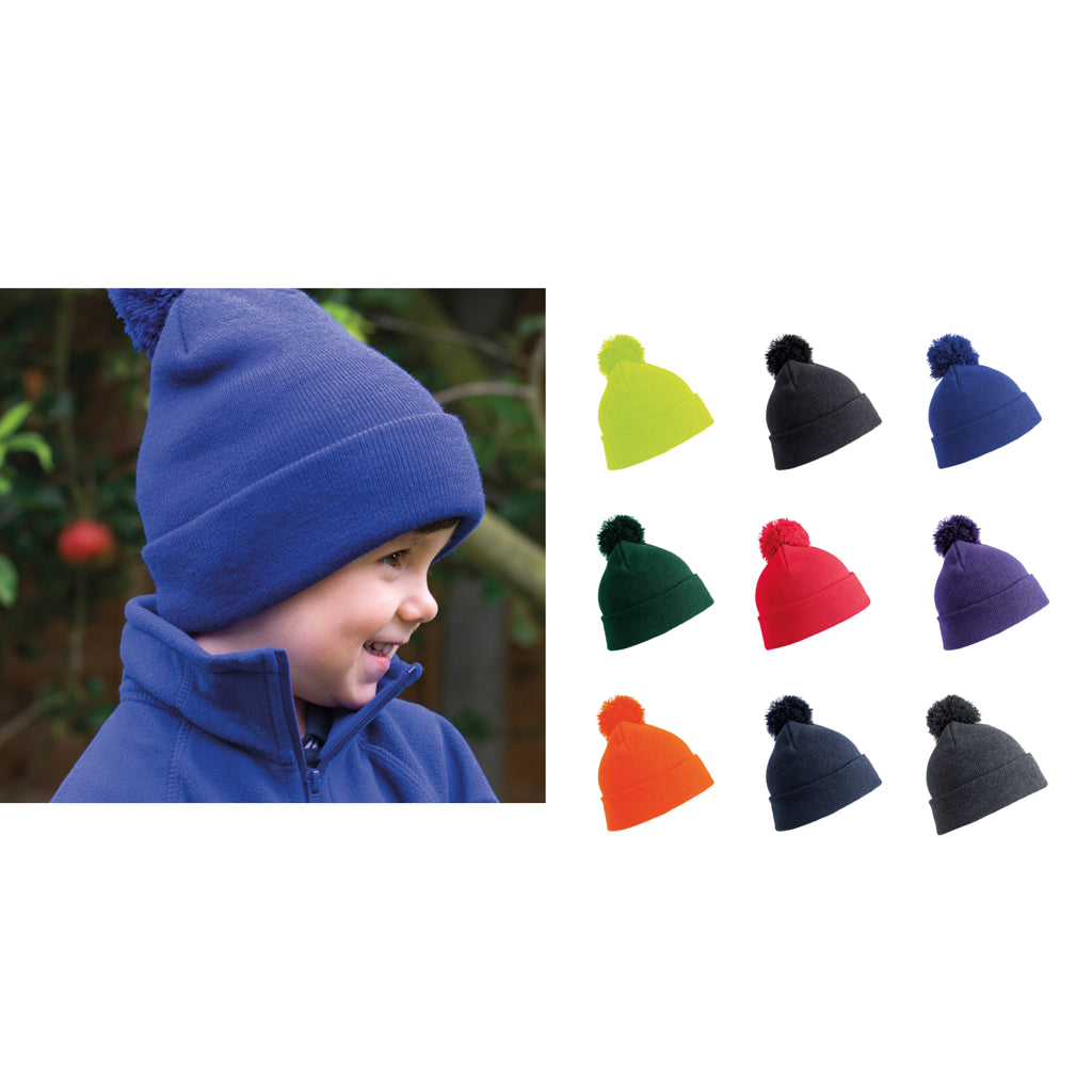 Result Winter Essentials Junior pom pom beanie