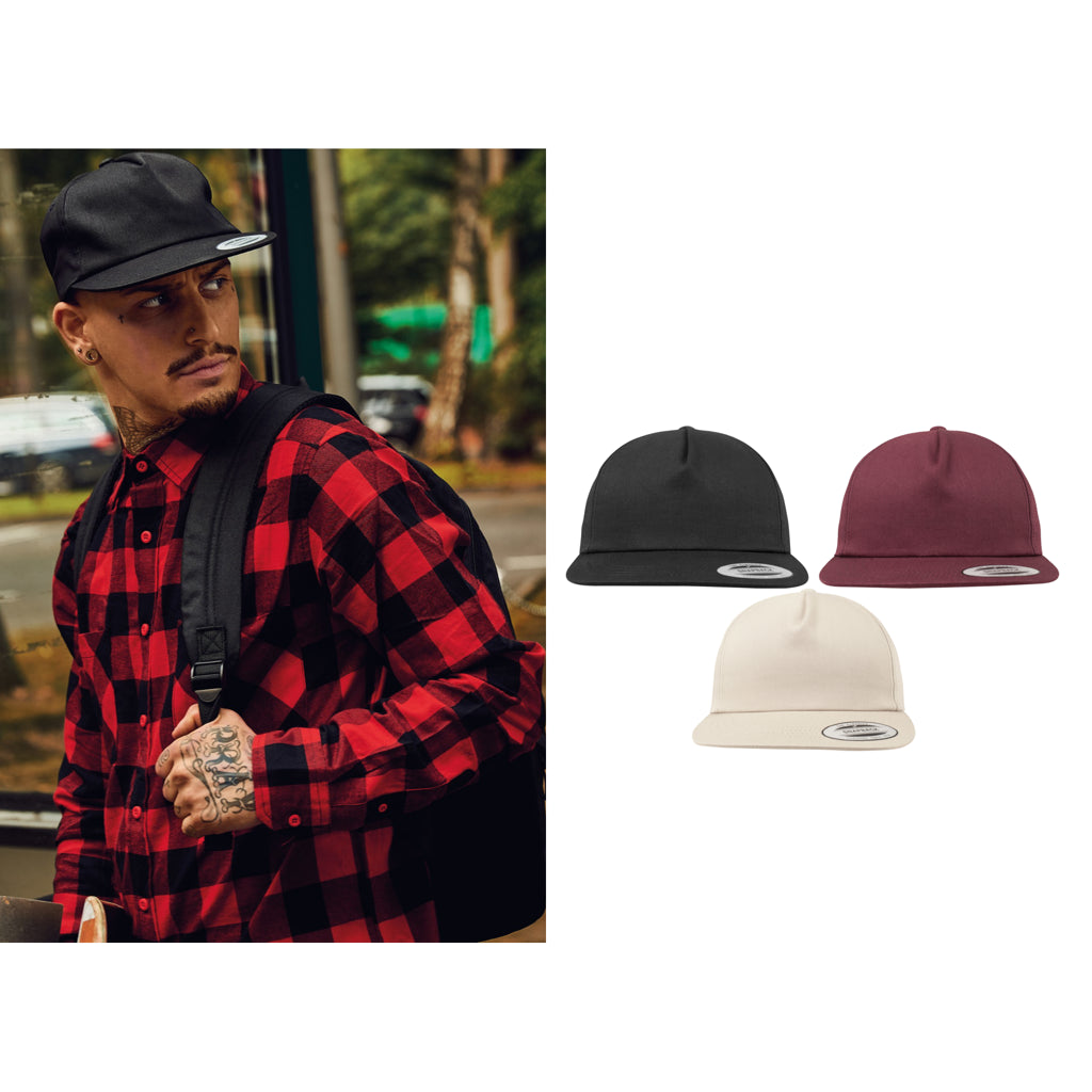 Flexfit by Yupoong Unstructured 5-panel snapback (6502)