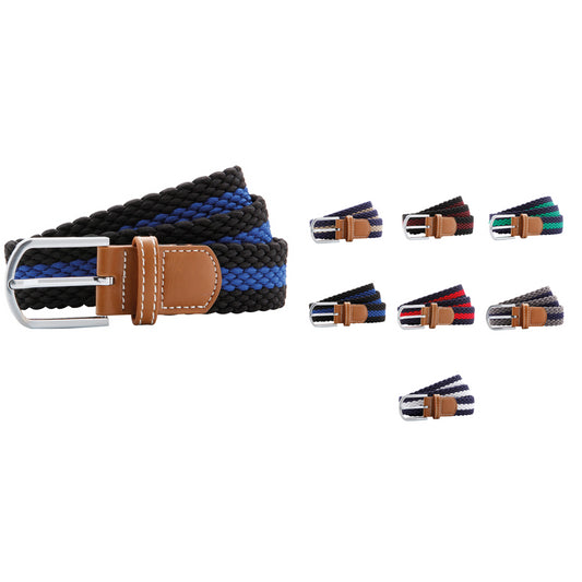 Asquith & Fox Two-colour stripe braid stretch belt