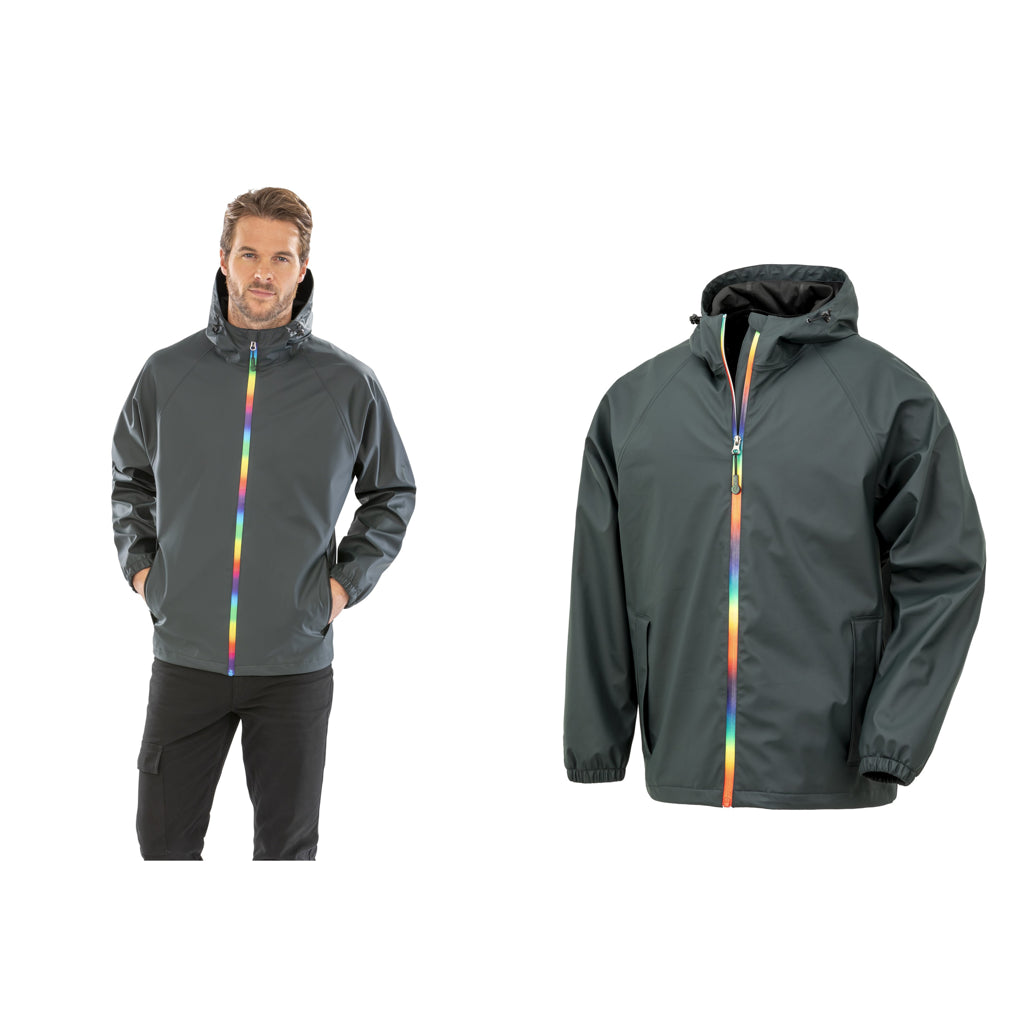 Result Genuine Recycled Prism PU waterproof jacket with recycled backing