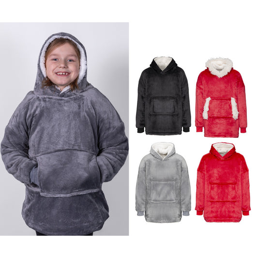 Ribbon The Kids Ribbon oversized cosy reversible sherpa hoodie