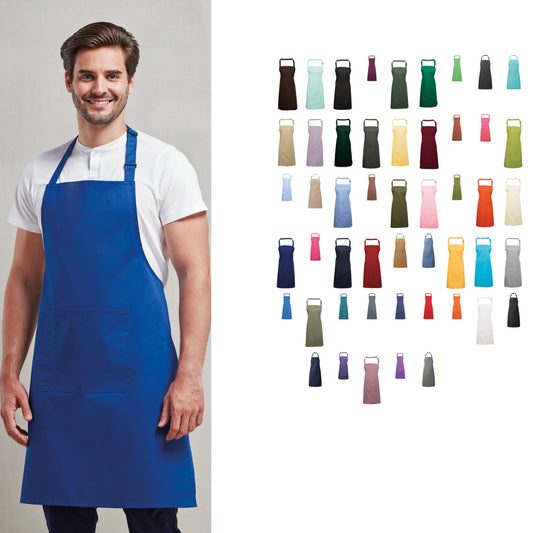 Premier Colours bib apron with pocket