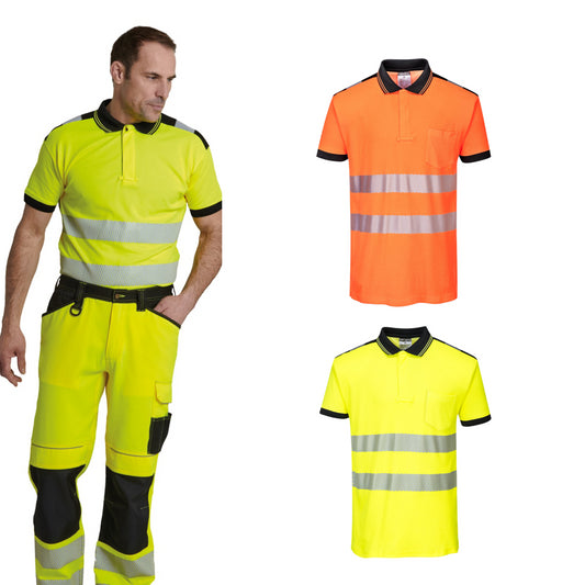 Portwest PW3 Hi-vis polo shirt (T180)