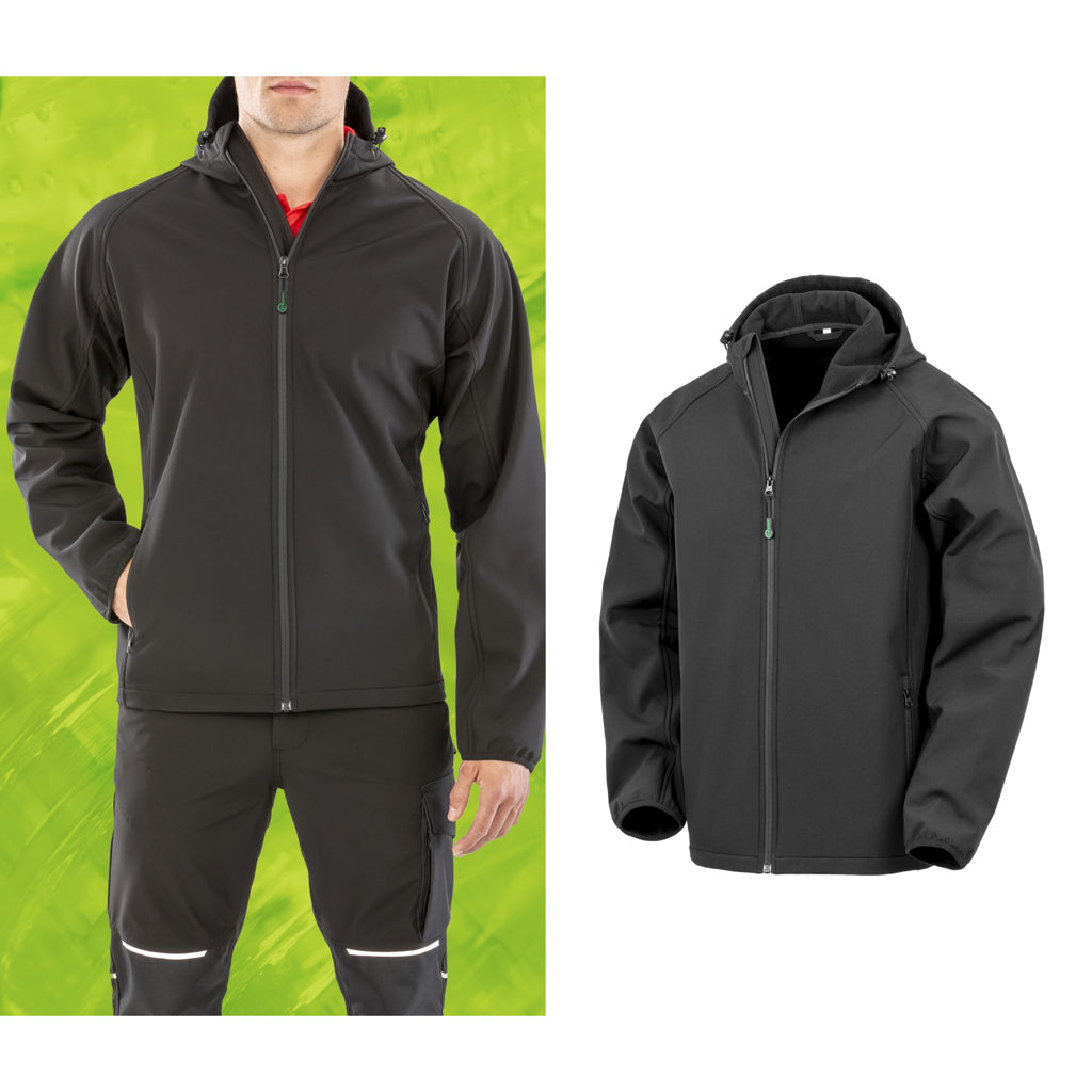 Result Genuine Recycled Recycled 3-layer printable hooded softshell