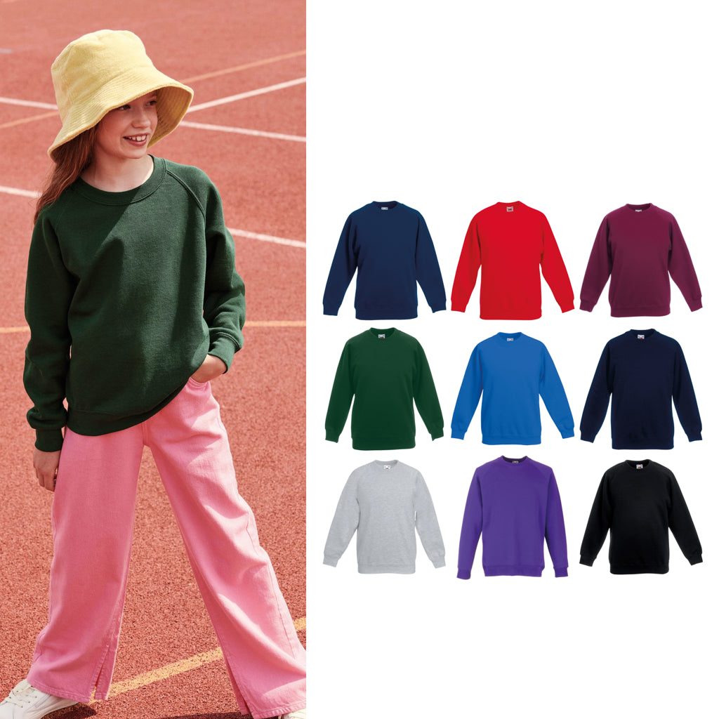 Fruit of the Loom Kids classic raglan sweatshirt