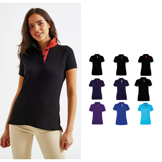 Asquith & Fox Women's contrast polo