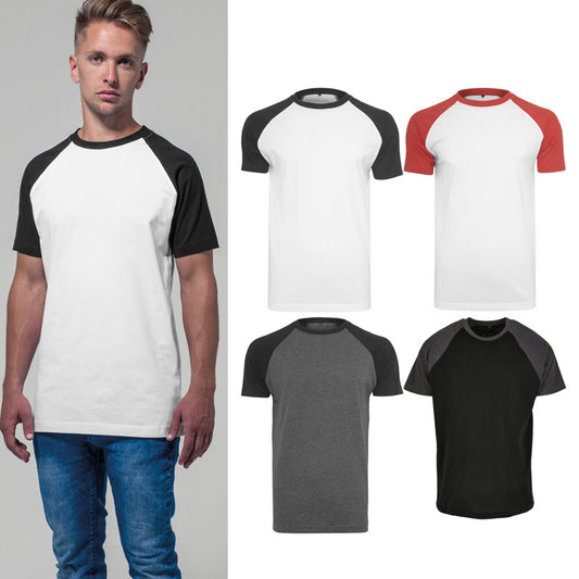 Build Your Brand Raglan contrast tee