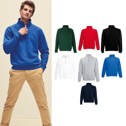 Fruit of the Loom Premium 70/30 zip-neck sweatshirt