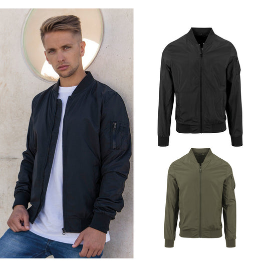 Build Your Brand Nylon bomber jacket