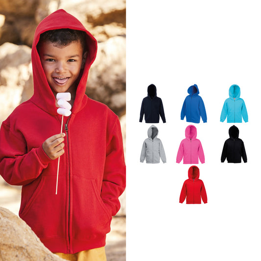 Fruit of the Loom Kids classic hooded sweatshirt jacket