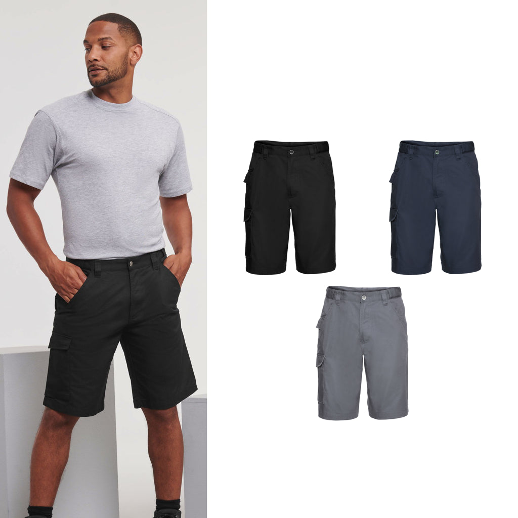 Russell Europe Polycotton twill workwear shorts