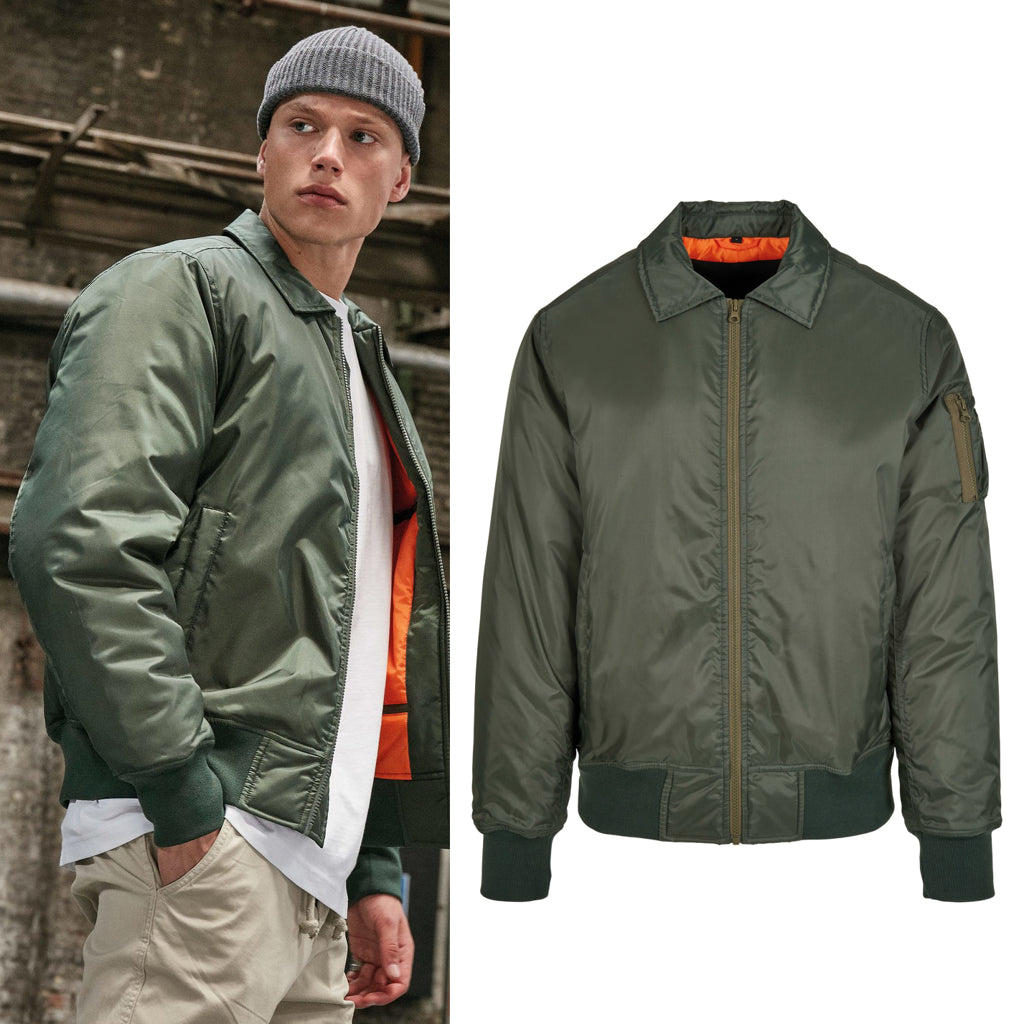 Build Your Brand Collar bomber jacket