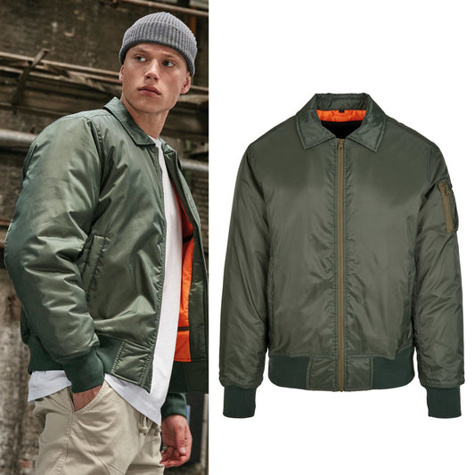 Build Your Brand Collar bomber jacket