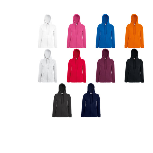 Fruit of the Loom Women's lightweight hooded sweatshirt jacket