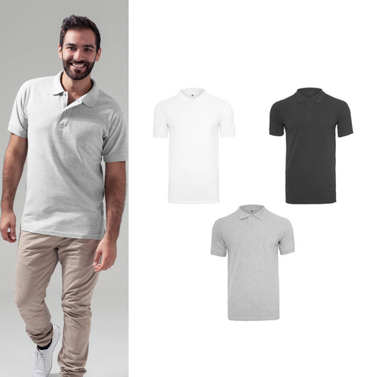 Build Your Brand Piqué polo shirt