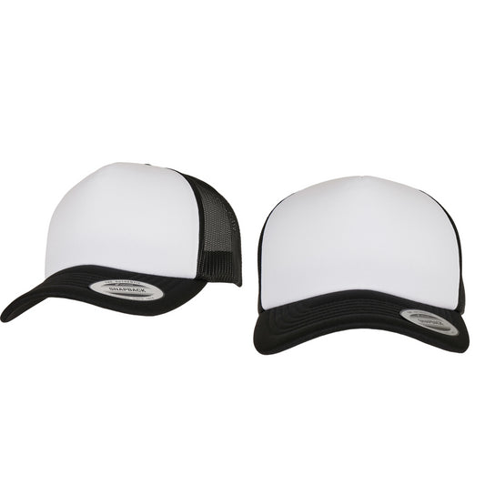 Flexfit by Yupoong YP Classics® curved foam trucker cap – white front (6320W)