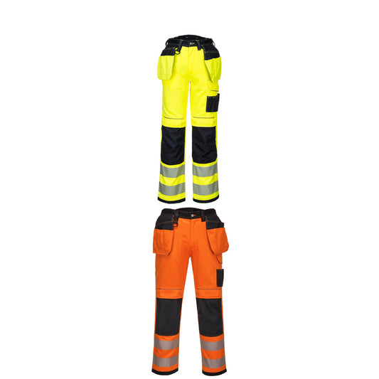 Portwest PW3 Hi-vis holster work trousers (T501) regular fit