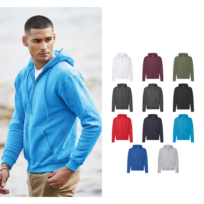 Fruit of the Loom Classic 80/20 hooded sweatshirt jacket