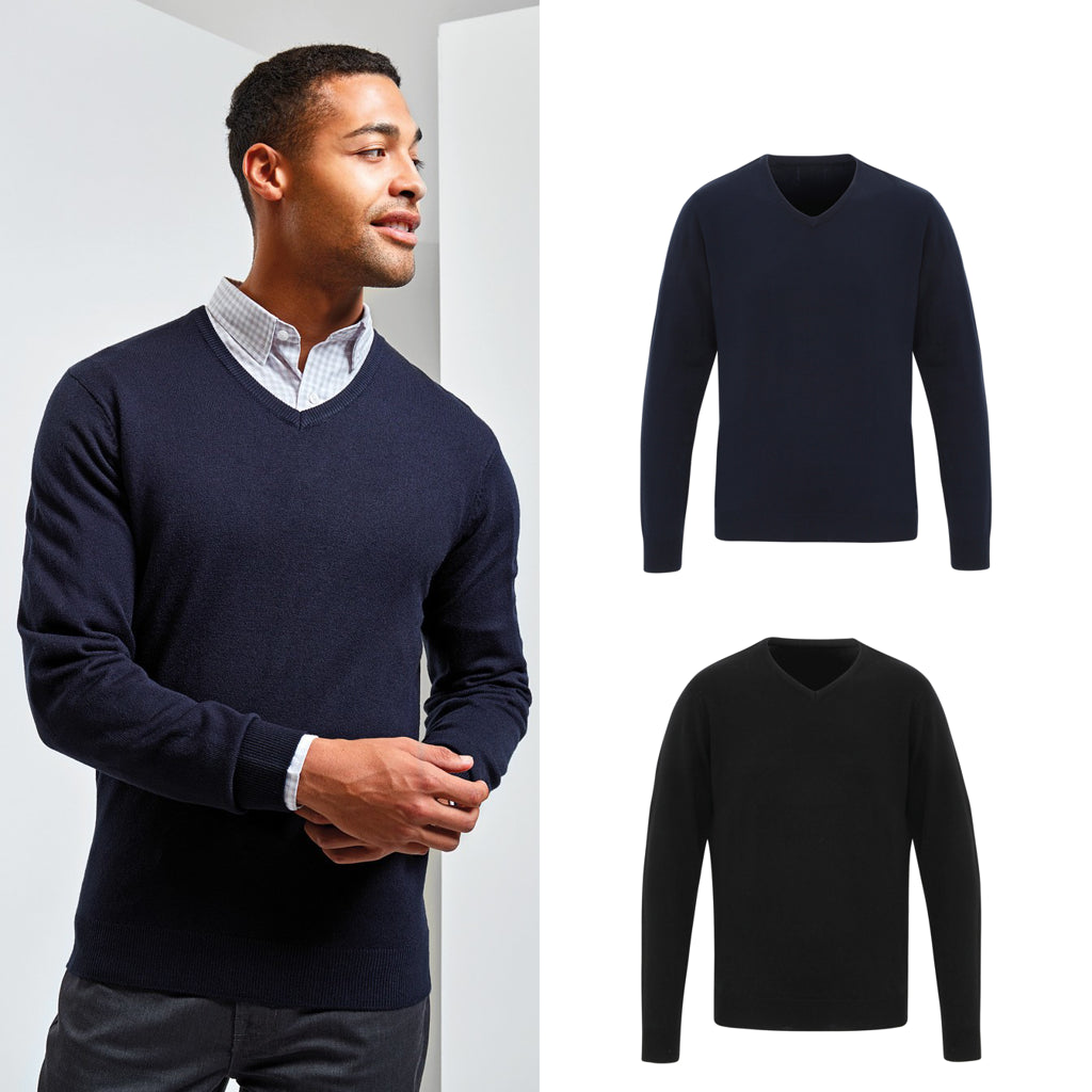 Premier 'Essential' acrylic v-neck sweater