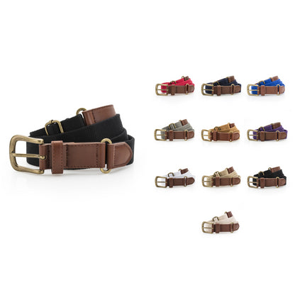 Asquith & Fox Faux leather and canvas belt